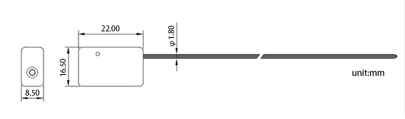 Hochsichere Frachtkabelplombe Hochsichere Frachtkabelplombe