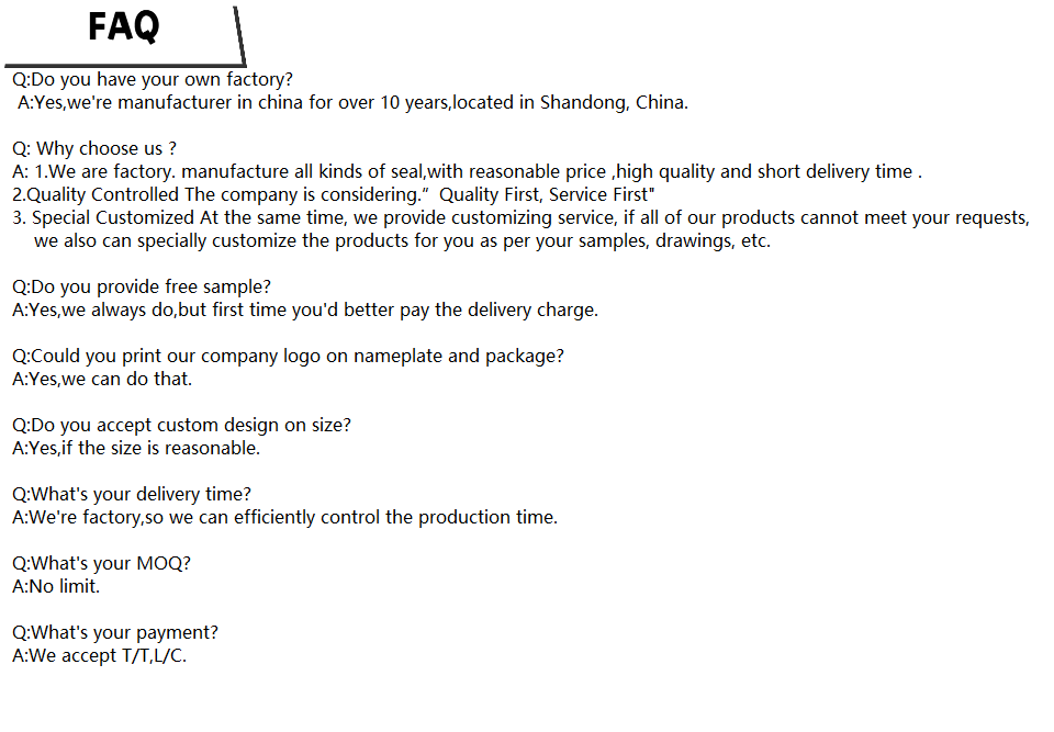 Professional Manufacturer Twist Meter Seal