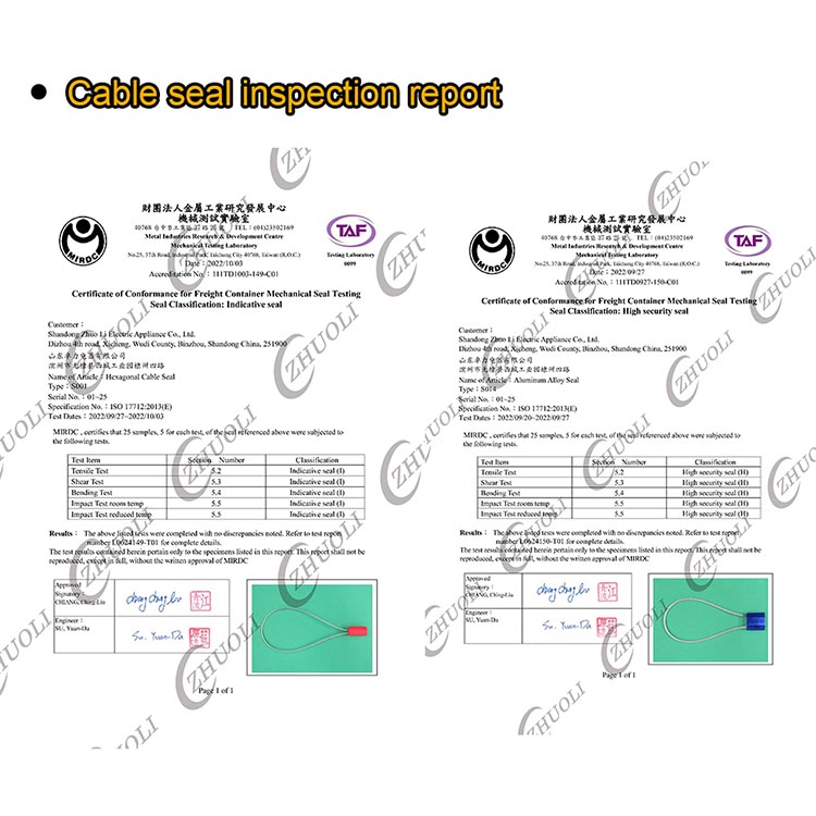 S002 Manipulationssichere Kabelplomben S002 Manipulationssichere Kabelplomben